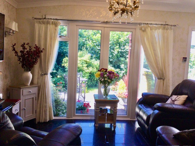 Lounge at Hollyhocks Bungalow Holiday Accommodation Welcombe North Devon