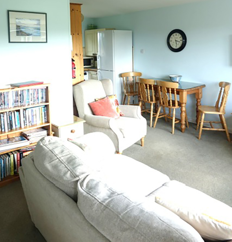 Living Room at Foxgloves  Bungalow Holiday Accommodation Lounge Welcombe North Devon